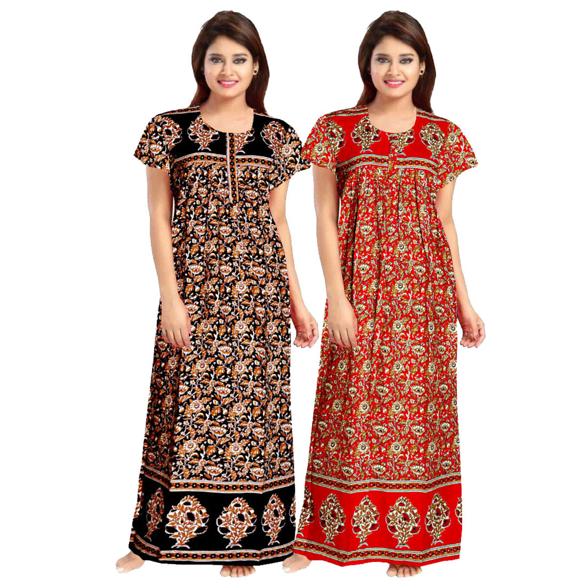 Trendy Fab Women's Cotton Nighty for Women, Soft and Comfortable Nightwear