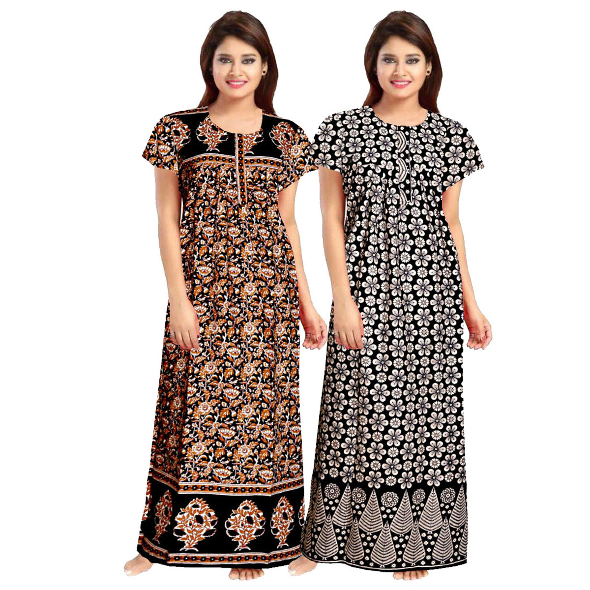 Trendy Fab Women's Cotton Nighty for Women, Soft and Comfortable Nightwear